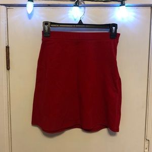 Stretchy Red tight mini skirt